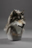 Handmade Realistic Wolf Fursuit Head: Movable Jaw Cosplay Mask