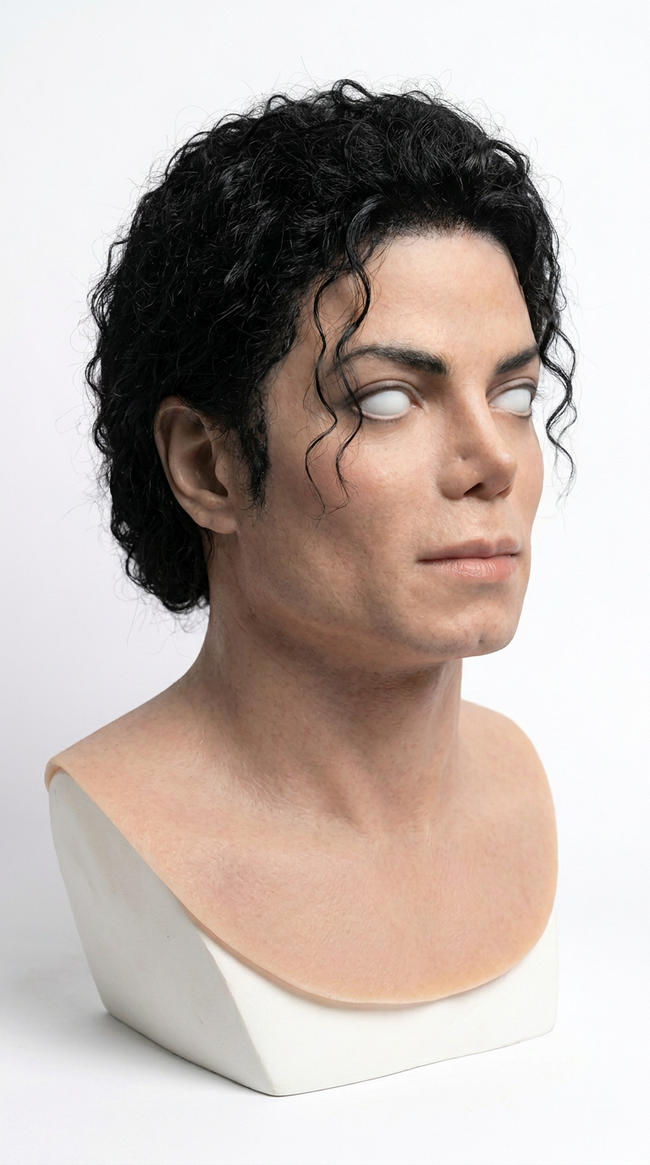 Realistic Silicone Head Mask – Michael Jackson Style | Custom Order Main Image