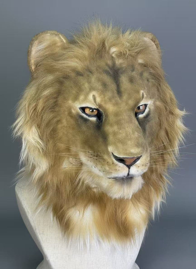 Realistic African Lion Head Mask Hover Image