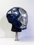 Custom Team Iron Helmet (NFL-Inspired) | LED Eyes | Display Prop