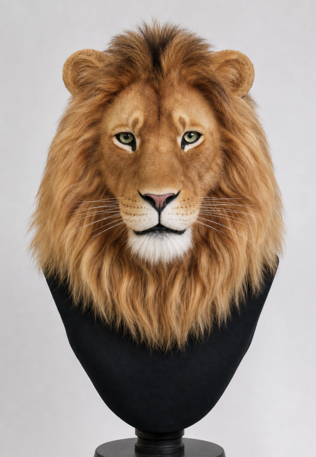 Realistic lion fursuit head – front view