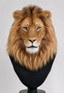 Realistic lion fursuit head – front view