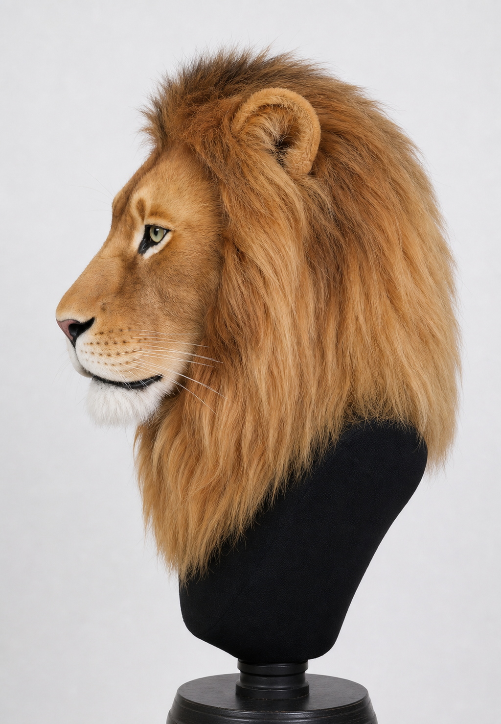 Realistic lion fursuit head – side profile view 2