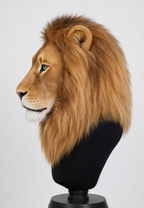 Realistic lion fursuit head – side profile view 2